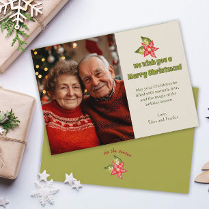 Cartes Pour Fêtes Annuelles Nostalgique Noël Photo Traditionnelle Vacances Cut