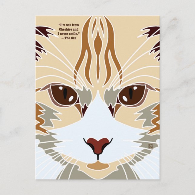 Cartes Pour Fêtes Annuelles Not a Cheshire Cat Postcards (Devant)