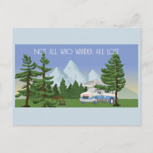 Cartes Pour Fêtes Annuelles Not All Who Wander Are Lost Postcard