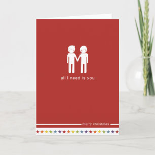 Cartes Pour Fêtes Annuelles Not Straight Design 'All I need is You'