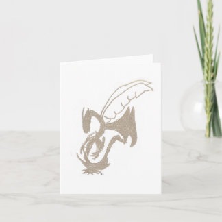 Cartes Pour Fêtes Annuelles Notecard, Gage's Divine Gold Dragon
