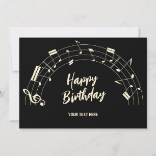 Cartes Pour Fêtes Annuelles Notes musicales bon anniversaire