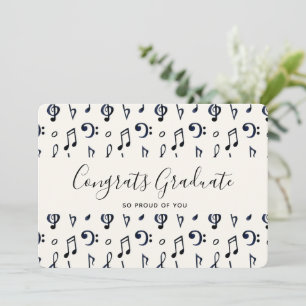 Cartes Pour Fêtes Annuelles Notes musicales mignonnes Diplôme Motif