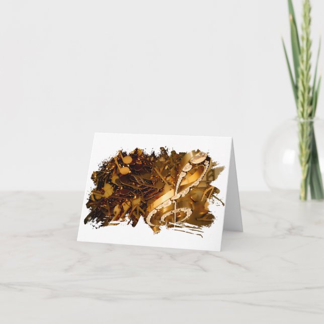 Cartes Pour Fêtes Annuelles Notes musicales treble clef and fa (Devant)