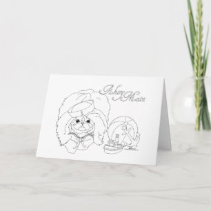 Cartes Pour Fêtes Annuelles Notes sur le chien Pékinois