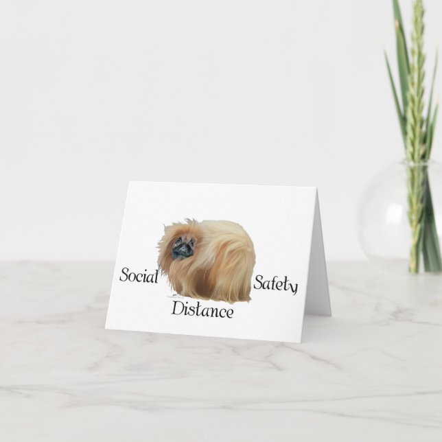Cartes Pour Fêtes Annuelles Notes sur le chien Pékinois (Devant)