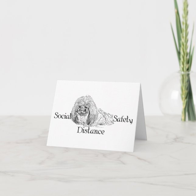 Cartes Pour Fêtes Annuelles Notes sur le chien Pékinois (Devant)