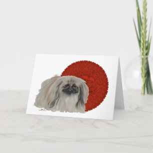 Cartes Pour Fêtes Annuelles Notes sur le chien Pékinois