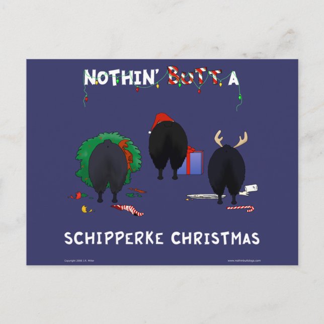 Cartes Pour Fêtes Annuelles Nothin' A Schipperke Christmas (Devant)