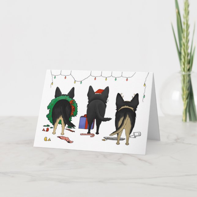 Cartes Pour Fêtes Annuelles Nothin' but A German Shepherd Christmas (Devant)