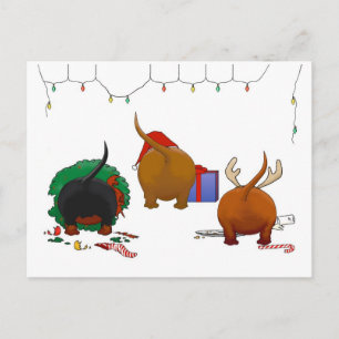 Cartes Pour Fêtes Annuelles Nothin' Butt A Doxie Christmas