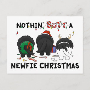 Cartes Pour Fêtes Annuelles Nothin' Butt A Newfie Christmas