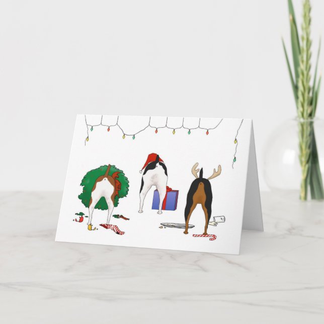 Cartes Pour Fêtes Annuelles Nothin' Butt A Rat Terrier Noël (Devant)