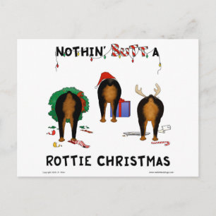 Cartes Pour Fêtes Annuelles Nothin' Butt A Rottie Christmas