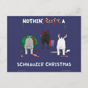 Cartes Pour Fêtes Annuelles Nothin' Butt A Schnauzer Christmas