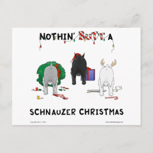 Cartes Pour Fêtes Annuelles Nothin' Butt A Schnauzer Christmas