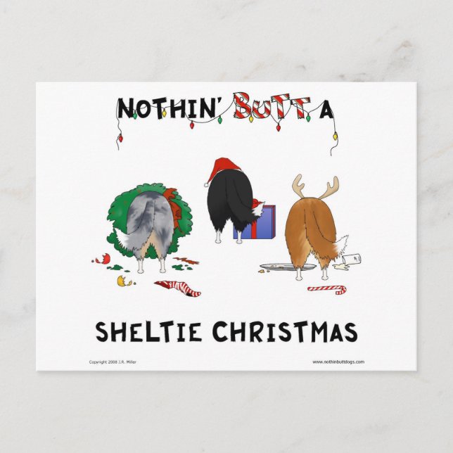 Cartes Pour Fêtes Annuelles Nothin' Butt A Shelty Christmas (Devant)