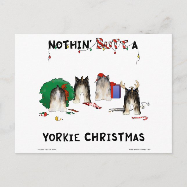 Cartes Pour Fêtes Annuelles Nothin' Butt A Yorkie Christmas (Devant)