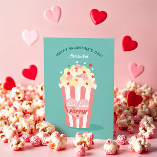 Cartes Pour Fêtes Annuelles Notre Amour est Popping Cute Popcorn Valentine Car