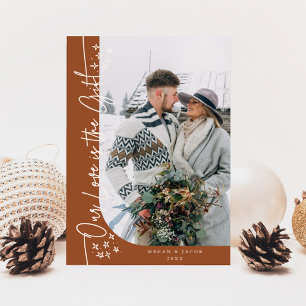 Cartes Pour Fêtes Annuelles Notre cadeau d'amour Noël photo nouvellement marié