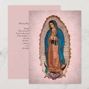 Cartes Pour Fêtes Annuelles Notre-Dame de Guadalupe 1531 avec prière