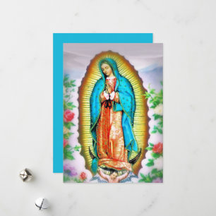 Cartes Pour Fêtes Annuelles Notre-Dame de Guadalupe Prière florale du matin