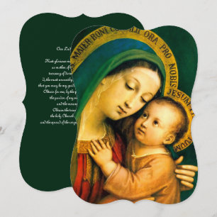 Cartes Pour Fêtes Annuelles Notre-Dame du Bon Conseil avec prière