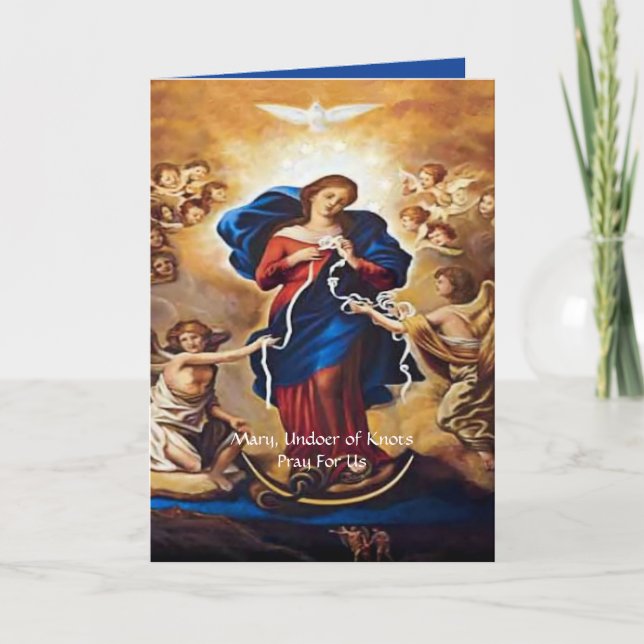 Cartes Pour Fêtes Annuelles Notre-Dame, qui a la prière des noeuds (Devant)