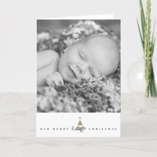 Cartes Pour Fêtes Annuelles Notre joyeux petit Noël mignon bébé 1er Noël