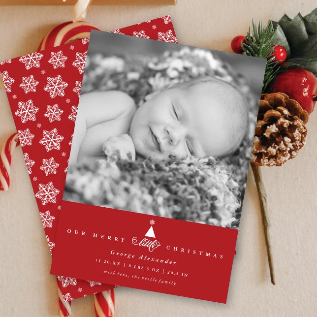 Cartes Pour Fêtes Annuelles Notre joyeux petit Noël mignon bébé 1er Noël (Créateur téléchargé)