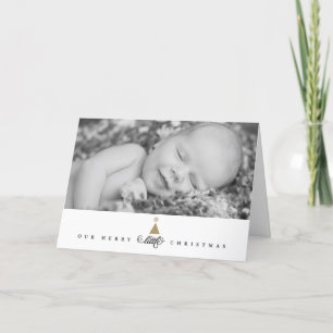Cartes Pour Fêtes Annuelles Notre joyeux petit Noël mignon bébé 1er Noël