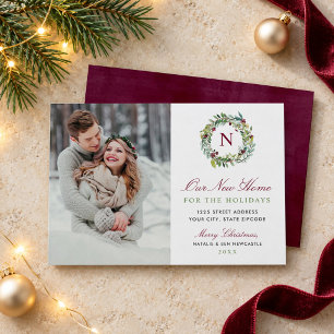Cartes Pour Fêtes Annuelles Notre Nouvelle Maison pour les Fêtes de Noël Couro