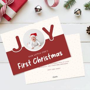 Cartes Pour Fêtes Annuelles Notre petit bout de chou, son premier Noël, photo