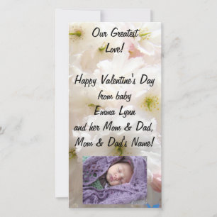 Cartes Pour Fêtes Annuelles Notre plus grand amour ! Baby Family PhotoCard Sai