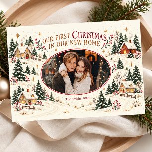 Cartes Pour Fêtes Annuelles Notre premier Noël dans notre nouvelle maison Phot