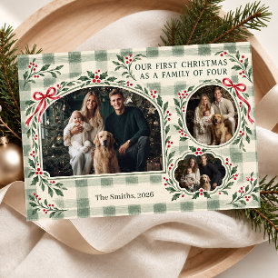 Cartes Pour Fêtes Annuelles Notre premier Noël en tant que famille de quatre e