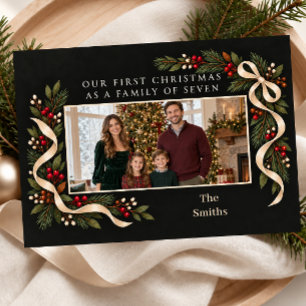 Cartes Pour Fêtes Annuelles Notre premier Noël en tant que famille de sept per