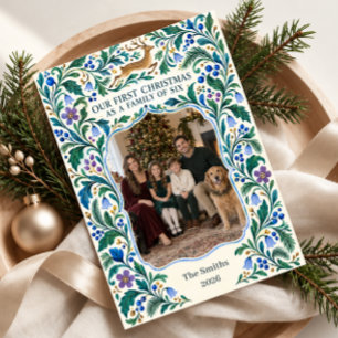 Cartes Pour Fêtes Annuelles Notre premier Noël en tant que famille de six en p
