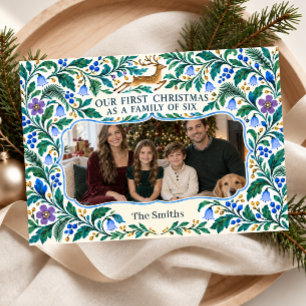 Cartes Pour Fêtes Annuelles Notre premier Noël en tant que famille de six en p