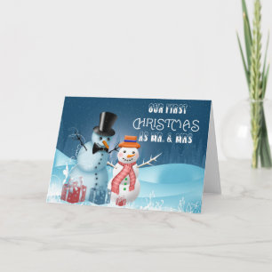 Cartes Pour Fêtes Annuelles Notre Premier Noël En Tant Que Monsieur. & note Mm