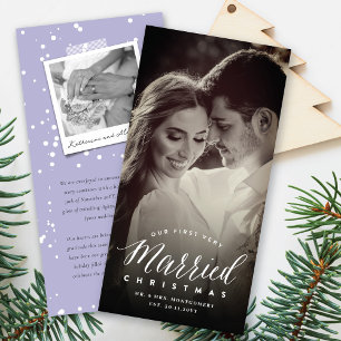 Cartes Pour Fêtes Annuelles Notre premier Noël très marié Mr & Mrs Mariage