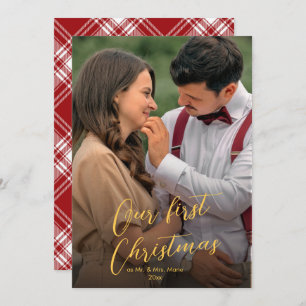 Cartes Pour Fêtes Annuelles Notre premier script de Noël nouveau nom Tartan