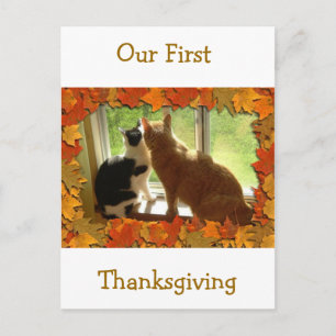 Cartes Pour Fêtes Annuelles Notre premier Thanksgiving