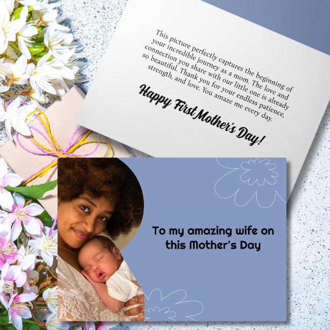 Cartes Pour Fêtes Annuelles Notre première fête des mères ensemble Photo (Créateur téléchargé)