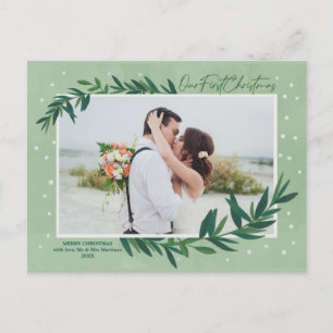 Cartes Pour Fêtes Annuelles Notre première photo botanique moderne de Noël