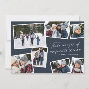 Cartes Pour Fêtes Annuelles Notre scènes favorites Collage photo de Noël marin