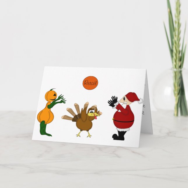 Cartes Pour Fêtes Annuelles N'oubliez pas Thanksgiving (Devant)