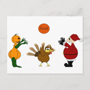 Cartes Pour Fêtes Annuelles N'oubliez pas Thanksgiving Post Card