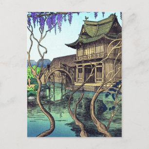 Cartes Pour Fêtes Annuelles Nouet Noel Kameido shin hanga paysage japonais