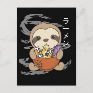 Cartes Pour Fêtes Annuelles Nouilles Japonaises Nouilles Halloween Paresseux R